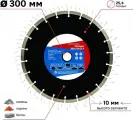 Диск алмазный TORGWIN отрезной сегмент по железобетону и камню 300х25.4/10х3.0мм. Сold press S33470