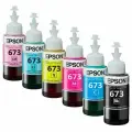 Комплект оригинальных чернил Epson 673, T6731, Т6732, T6733, T6734, T6735, T6636