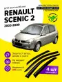 Дефлекторы боковых окон Renault Scenic 2 (Рено Сценик) 2003-2009, ветровики на двери автомобиля, ТТ