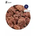 Декорация для аквариума грунт Лава Gloxy красная 10-20 мм 5л