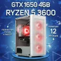 Белый Комповой AMD Ryzen 5 3600, GTX 1650 4GB, DDR4 32GB, SSD 2000GB