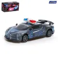 Машинка гоночная Автоград Crazy race, полиция, русская озвучка, свет, от батареек, серый (866-3)