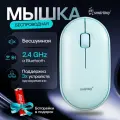 Мышь беспроводная Dual Bluetooth+USB Smartbuy SBM-590D-M мята (SBM-590D-M)/40/