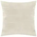 Наволочка - чехол для декоративной подушки на молнии Бархат АртДеко I Экрю сливочный, 45 х 45 см.