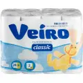 Бумага туалетная 2-сл втулка 24рул/уп 17,5м белая Veiro Классик арт.5С224. Количество в наборе 2 шт.