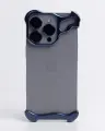 Чехол сапфирово синий на iPhone 15 pro max металлический с защитой камеры и поддержкой беспроводной зарядки