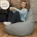 F78 Кресло мешок XXXXL комфорт Светло-Серый 4XL Велюр