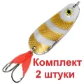 Блесна для рыбалки AQUA шмель 46,0g цвет 06 (золото, серебро), 2 штуки в комплекте