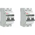 Автоматический выключатель EKF ВА 47-63 PROxima 2P 40А характеристика C (комплект из 2 шт)