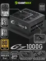 Блок питания для ПК 1000W 80+ Gold ATX GAMEMAX GZ-1000G BK ATX3.1 PCIe5.1 Черный 135мм 20+4pin 2*4+4pin(CPU) 4*6+2pin(PCI-E) 1*12V-2х6(PCI-E) 10*SATA 3*MOLEX 1*FDD