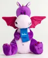 Мягкая игрушка дракон Бисквит фиолетового цвета Button Blue, 30 см