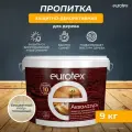 Защитно-декоративное покрытие для дерева Eurotex Аквалазурь, полуглянцевое, 9 кг, бесцветное