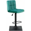 Барный стул Эколайн Курт, металл/текстиль, эко-велюр, нагрузка до 100кг, зеленый