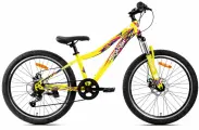 Велосипед подростковый для девочек KRAKKEN PALMA 24 колеса, 12 рама, 7 скоростей, рапсово-желтый