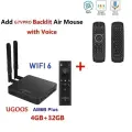 Телеприставка UGOOS AM6B Plus, 4K, HD, 4/32 Гб, 1000M, LAN, Bluetooth, WiFi6, в ассортименте, AM6BPlus add G7Vpro