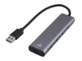 Разветвитель USB3.1 Gembird UHB-U3P7-01, 7хUSB, с доп. питанием (порт Type-C), кабель USB 19см, алюминий, коробка
