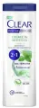 Clear Шампунь и бальзам-ополаскиватель Свежесть ментола 2 в 1, против перхоти, 380 мл