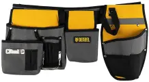 Пояс монтажника Denzel с кобурой для шуруповерта, инструмента, размер универсальный, макс. нагрузка 12кг, 14 карманов