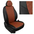 Комплект чехлов Автопилот Ромб Volkswagen Caddy III (5 мест) с 04-15г. Черный + Коричневый