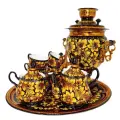 Набор с сервизом самовар электрический 3 литра Тула Царская кудрина