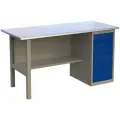 Стол верстак слесарный металлический с тумбой с 4 ящиками, 1600 мм, MasterLine, Wellmet ML 1600 ML4