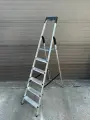 Стремянка алюминиевая с полочкой Sarayli 6 ступеней (рабочая высота 3.25м)