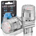 Светодиодная лампа Novsight 3157 P27/7W цоколь WX2,5x16q 2шт двухконтактная красный свет LED автомобильная