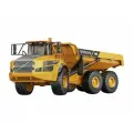 Самосвал на радиоуправлении Double E E591-003 Volvo A40G, 1:20, желтый/черный, с пультом ДУ