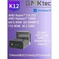 Мини-ПК GMK K12, AMD Ryzen 7 H255, 64GB ОЗУ，1TB M.2 SSD, Type-C, Windows 11 PRO