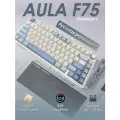 Беспроводная механическая клавиатура Epomaker x Aula F75 голубая русская раскладка
