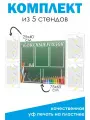 Комплект стендов классный уголок для школы из 5 шт