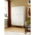 Шкаф для одежды распашной 3-х дверный, Белый, 1850х1190х500 мм