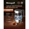 Чайник электрический Weissgauff WK 1720 EcoGlass Inox, объем 1.7 л