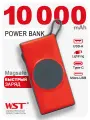 Внешний аккумулятор PowerBank WST Magsafe 922 10000 mAh со встроенными проводами и беспроводной зарядкой