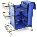 Тележка олдак разборная для горничной, ТГР 1 синий мешок