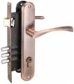 Замок врезной с ручками аллюр 0203, старая медь