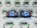 Фары передние ВАЗ Лада Калина 1 bi-xenon круглая ДХО хром, комплект