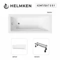 Акриловая ванна Helmken Rivana 180x80 комплект 3 в 1: ванна, ножки, белый лицевой экран