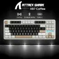 Клавиатура Attack Shark X87 Механическая игровая Coffee (0427) черный/белый/бежевый (RUS) USB, Радиоканал, Bluetooth