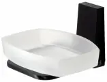 Мыльница WasserKRAFT Abens K-3229 Черная матовая стекло на стену