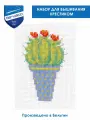 Набор для вышивания Vervaco PN-0155972 Кактус с красными цветами 14.5 х 14.5 см