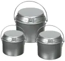 Походная посуда для приготовления пищи Camp-S1, 3 предмета (котелок, 1 л, 2 л, 3 л)