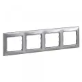 4 шт. Legrand Valena Алюминий Рамка 4-ая гориз, 770154
