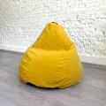 Мягкое кресло мешок для детей АртБинБэг, ткань велюр, цвет горчичный, размер L