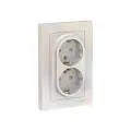 6 шт. Systeme Electric AtlasDesign Жемчуг, Розетка c заземлением двойная, со шторками, 16А, в сборе, ATN000426