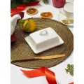 Масленка Zapel Table Blanche 120х150х85 мм, костяной фарфор, белая