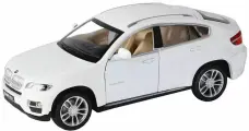 Модель машины MSZ / Metal Speed Zone BMW X6, масштаб 1:32, 13,5 см, свет, звук, инерция, белая