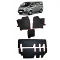 ЭВА коврики Ford Tourneo Custom I 6 мест 2012 - 2018. Цвет: Синяя сота c черной окантовкой. EVA коврики в салон автомобиля Форд