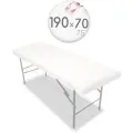 Чехол для кушетки и массажного стола, велюр, 190x70-75 см, молочный