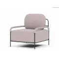 Кресло Novelti Gufo LUX Bravo Rosewood (67х72х65 см), букле, цвет пыльная роза, с подлокотниками